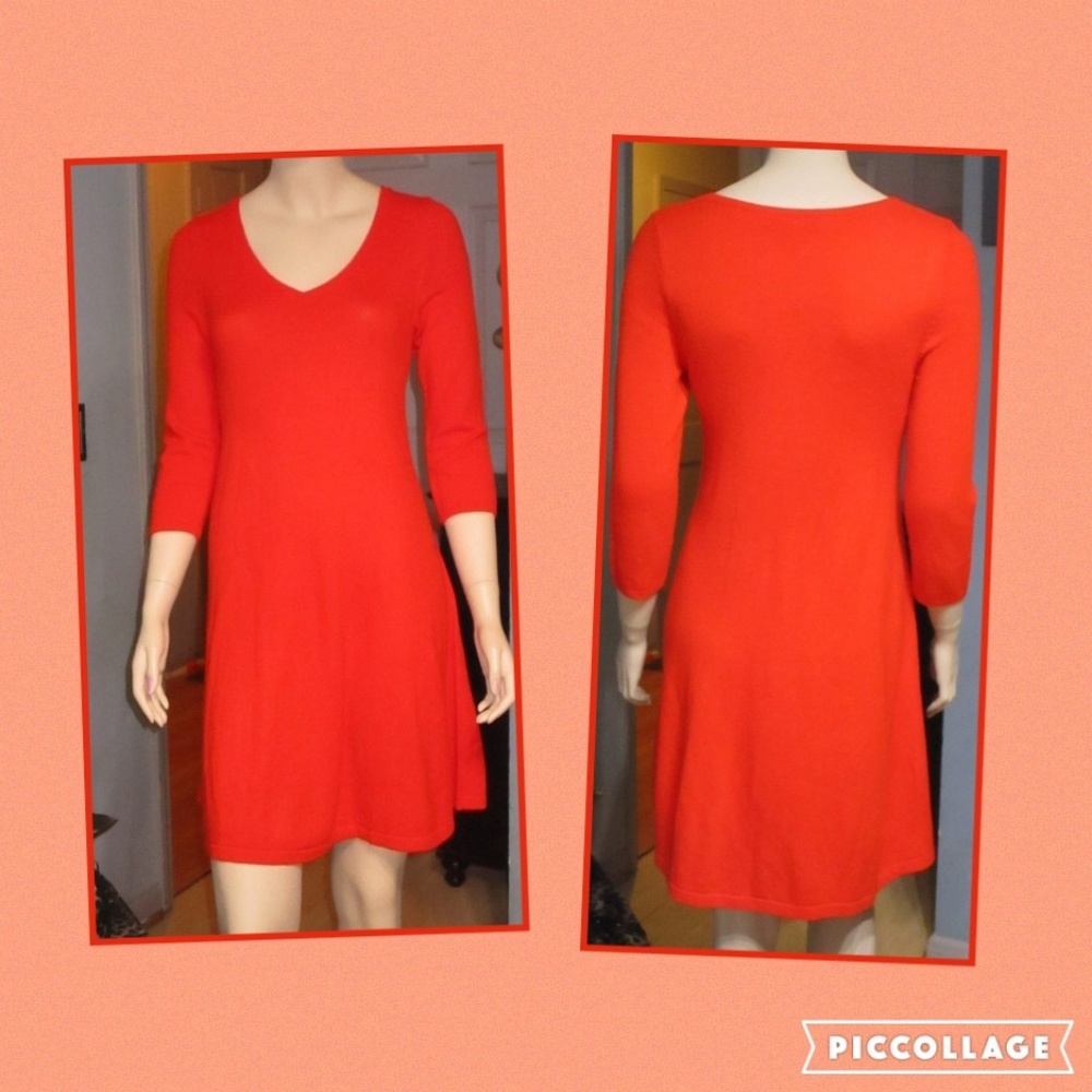 Ann Taylor Loft V-Neck Sweater Dress